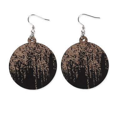 Pendientes de madera HOORAY Black Matrix 