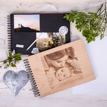 Álbum de fotos de madera, con tu fotografía 