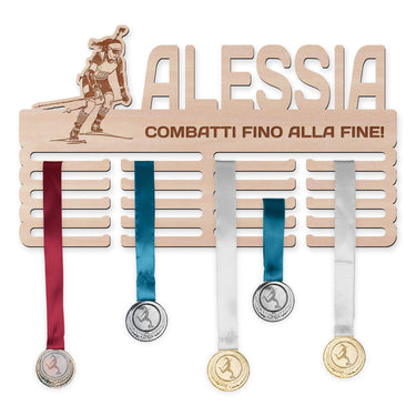 Perchero para medallas - Biatlón, mujer 