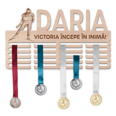 Perchero para medallas - Esquí de fondo, mujer 