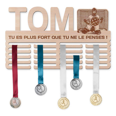 Colgador de medallas - Floorball, portero masculino 