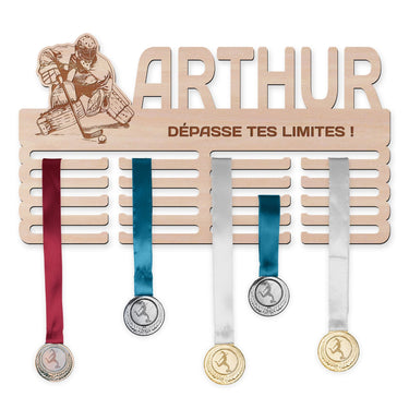 Perchero para medallas - Hockey sobre patines, portero masculino 