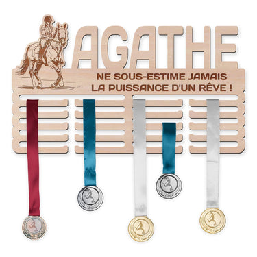 Perchero para medallas - Equitación, mujer 