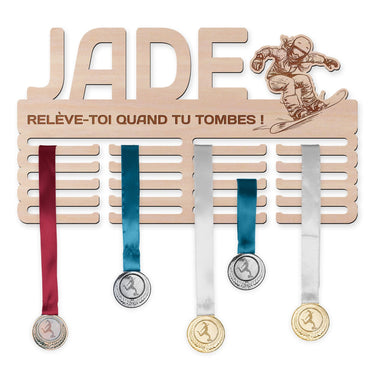 Perchero para medallas - Snowboarding, mujer 