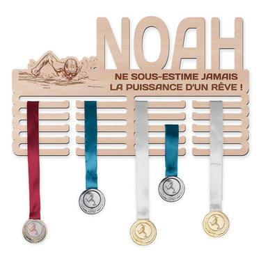 Perchero para medallas - Natación, hombre 