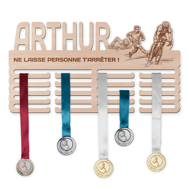 Perchero para medallas - Triatlón, hombre 