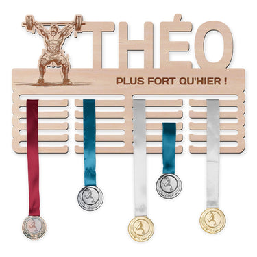 Perchero para medallas - Halterofilia, hombre 