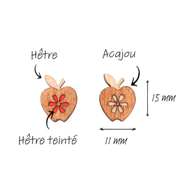 Pendientes de madera HOORAY Sonetto 