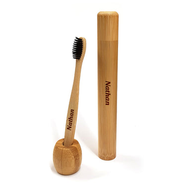 Cepillo de dientes de bambú - negro 