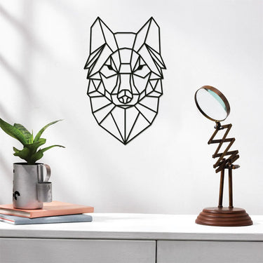 Decoración de madera - lobo 